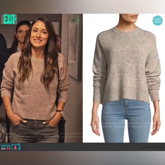 A.L.C. Emmeline Speckled Wool-Cashmere Sweater, Size Small, Colour Mixed - Picture 6 of 7